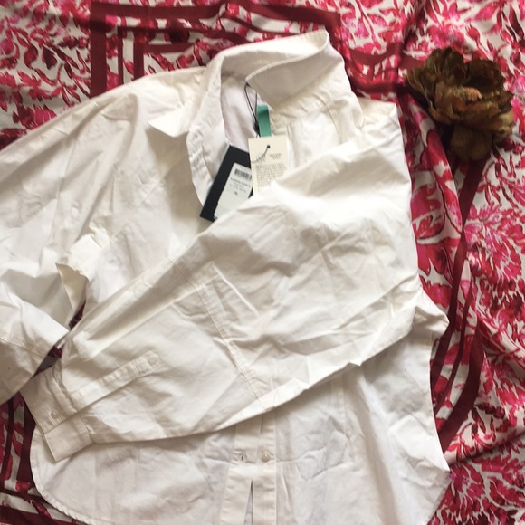 White puff sleeve blouse NWT - Picture 4 of 5